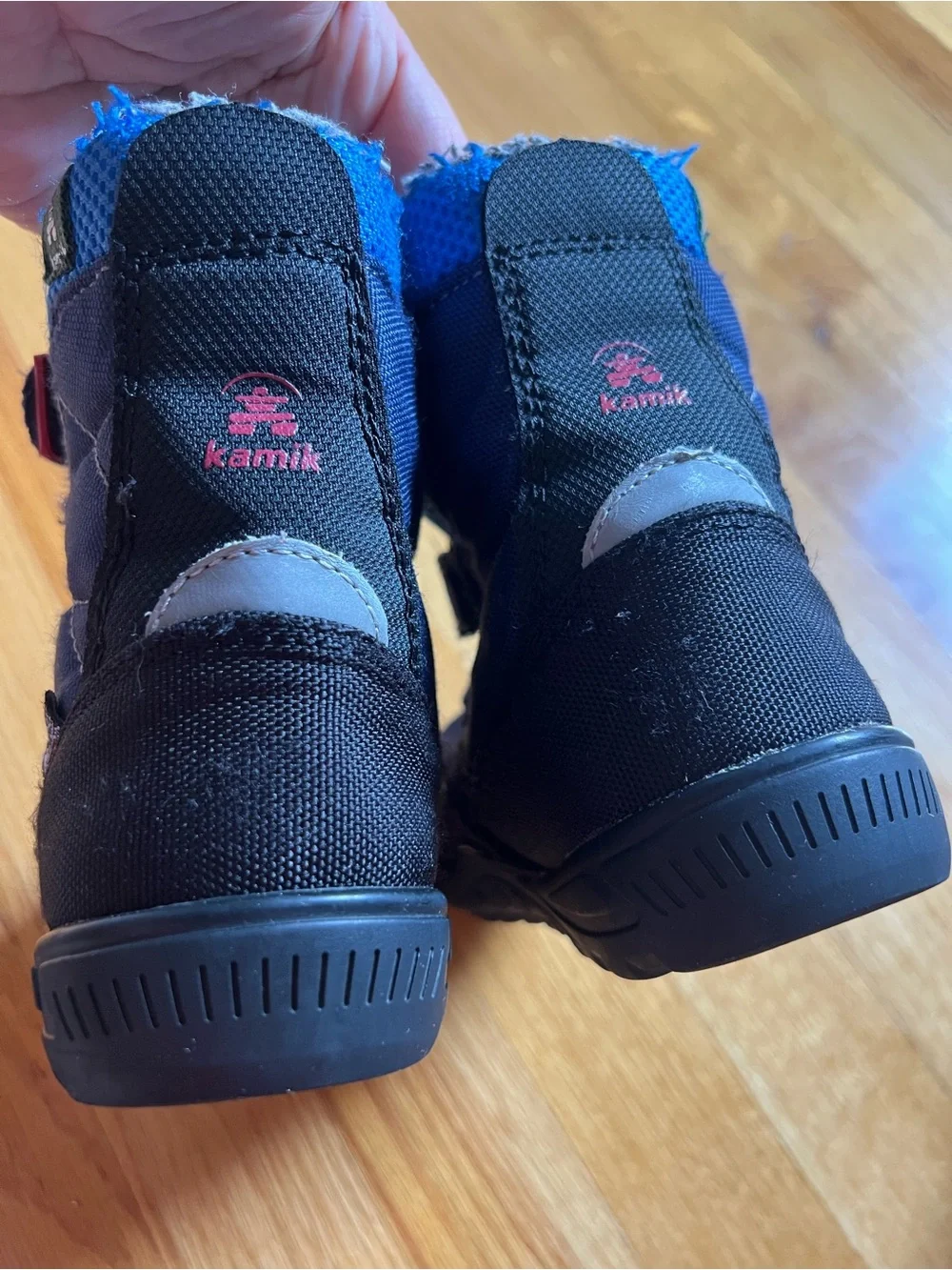 Kamik Winter Boots Blue & Black *size 12Y or 12.5Y best guess*
